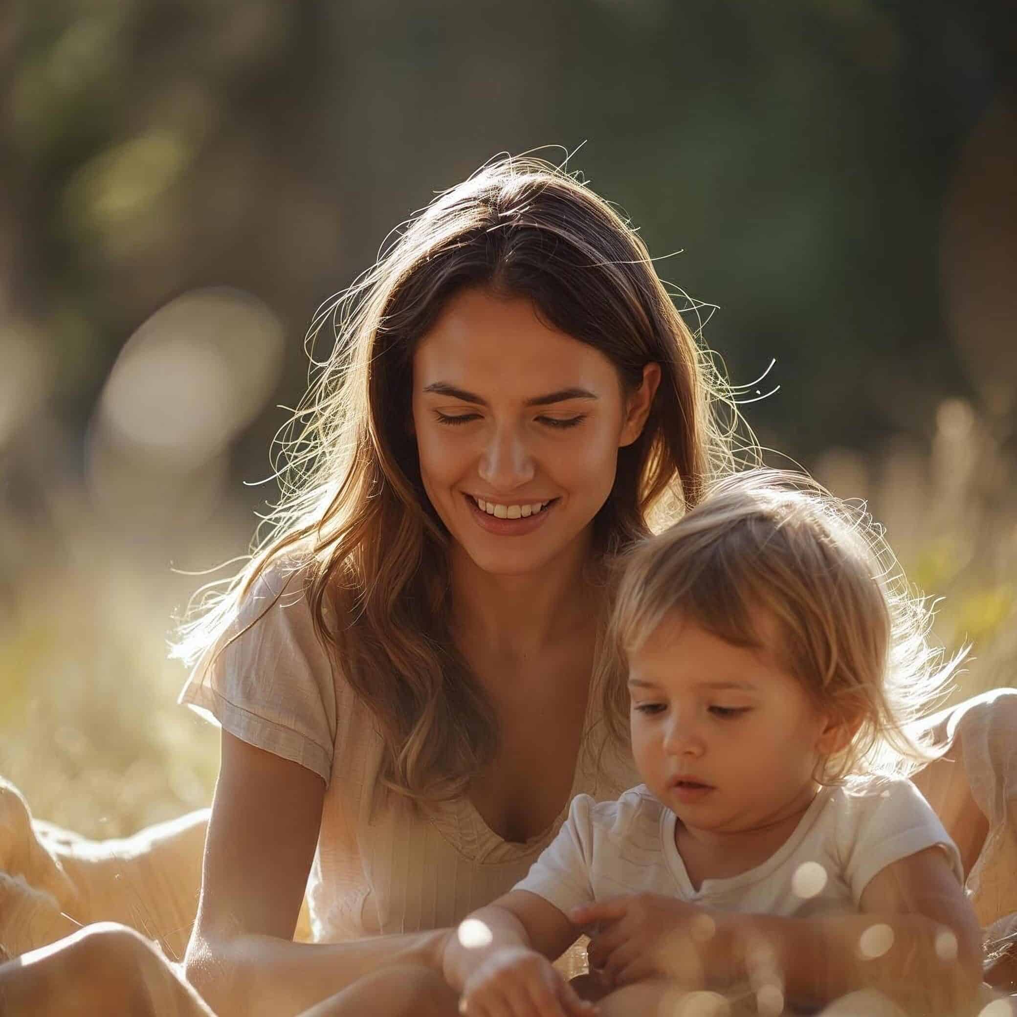 relaxed lady with now worries doing relaxing stuff with her baby (1)
